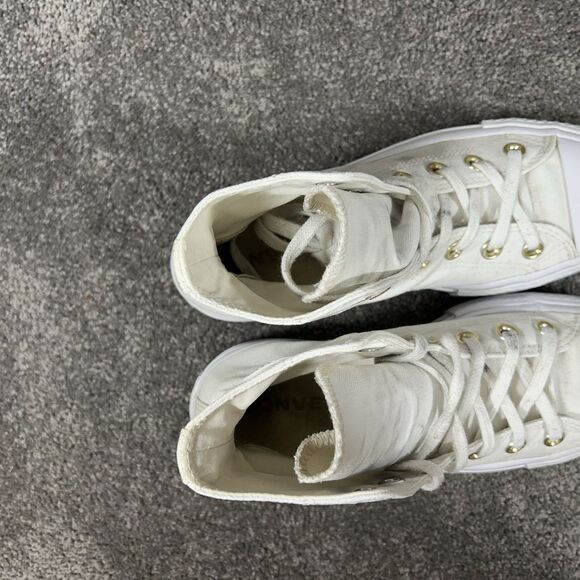 Converse Chuck Taylor All Star Lift Women’s Sz 6 White Skate Platform Shoes Used - Picture 11 of 13